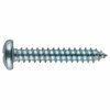 Hillman Screw, #12 Thread, 1-1/2 in L, Pan Head, Combo Drive, Sharp Point, Steel, Zinc, 100 PK 74075